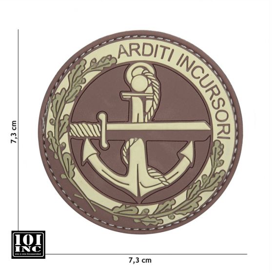 Patch 3D PVC con Velcro Arditi Incursori Marrone/Tan 101 INC (444130-5380)