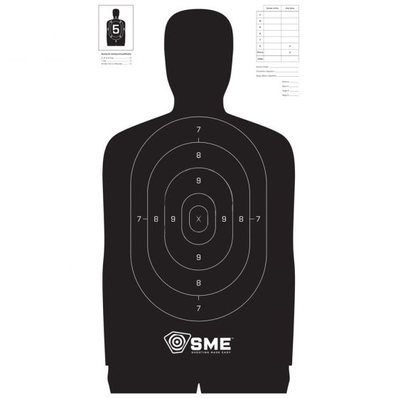 5x bersaglio silhoutte sme 11.5 x 22 29cm x 56cm