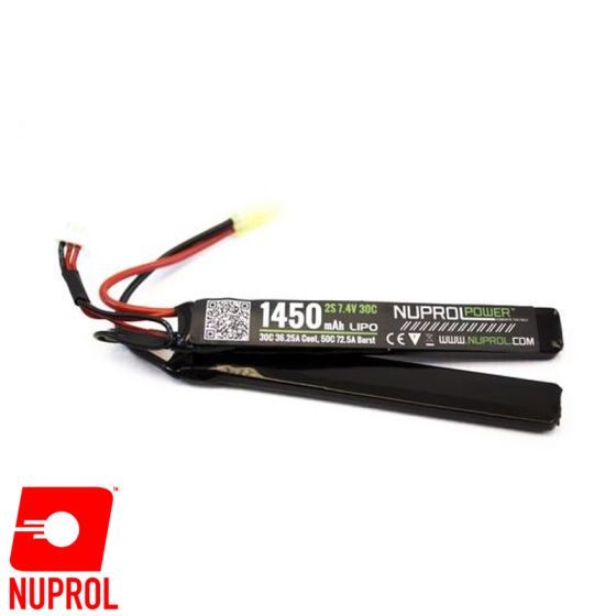 Batteria Li-Po 7.4v x 1450 mAh 30c - Nunchuck Type - Mini-Tamiya - Nuprol (8054)