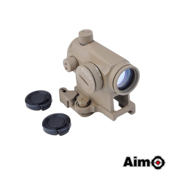 Micro Red Dot con Attacco QD e Rialzo - Dark Earth ""Tan"" - Aimo 