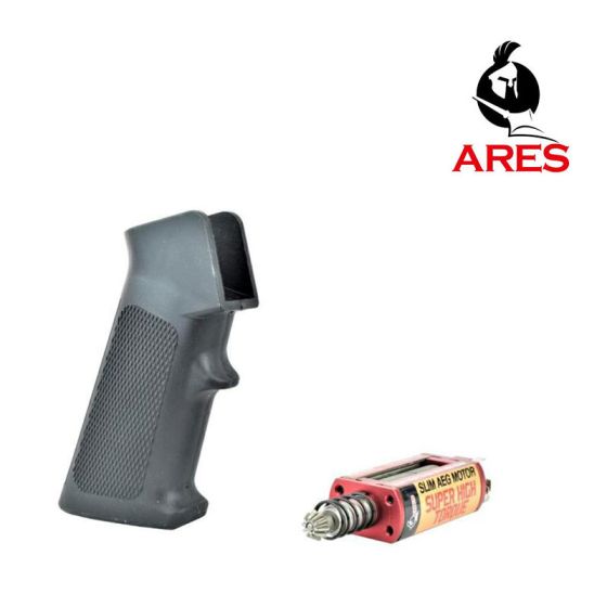 Kit motore Slim Super High Torque Albero Lungo con impugnatura Slim Grip Tan M4/M16 Amoeba Ares (AR-PGM4-B)