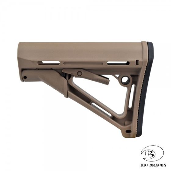 Retractable Stock CTR MOE - Dark Earth "Tan" - Big Dragon (BD-0161)