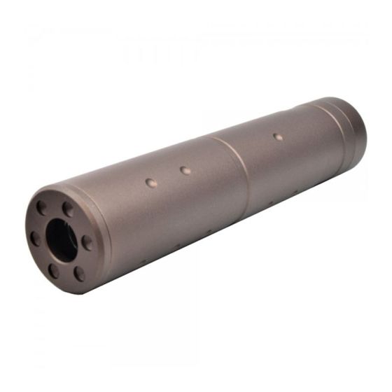 Silenziatore con interno Fonoassorbente - Dark Brown - Alluminio - 150 mm - Big Dragon (BD-0455)
