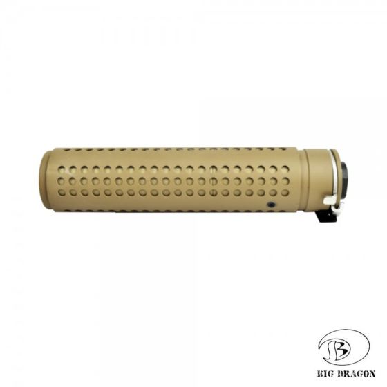 Silenziatore KAC Style QD con Spegnifamma e Sgancio Rapido - Dark Earth ""Tan"" - Big Dragon (BD-3533T)
