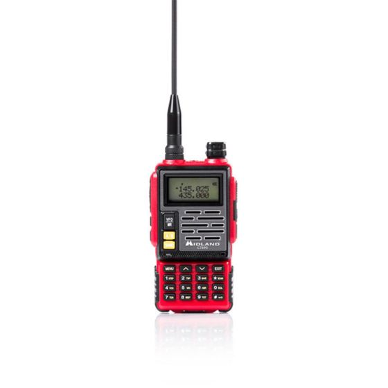 Ricetrasmittente ct690 uhf/vhf dual band rossa (midland)