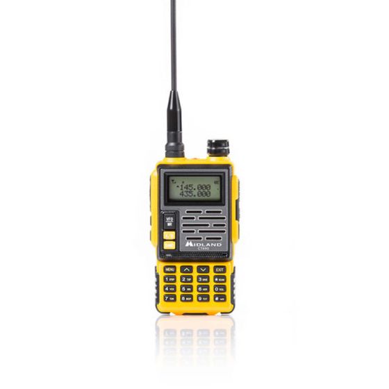 Ricetrasmittente ct690 uhf/vhf dual band gialla (midland)