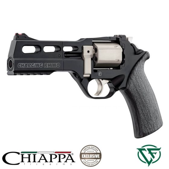 Co2 Rhino Revolver .357 Magnum 50DS "Charging Rhino" - Black / White - Chiappa Firearms Limited Edition