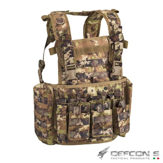 Gilet Tattico Chest Rig MARTE 1000 Denier - Vegetato Italiano - Defcon 5