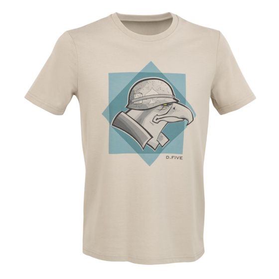 T-shirt con aquila con elmetto - sfondo desert dust - defcon 5 (df5-tfi02 dd)