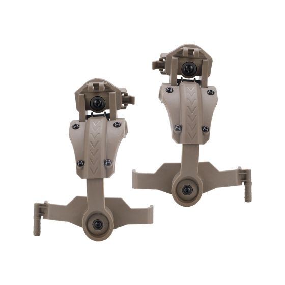 ZTAC TACTICAL COMTAC HEADSET BRACKETS FOR ARC RAILS TAN