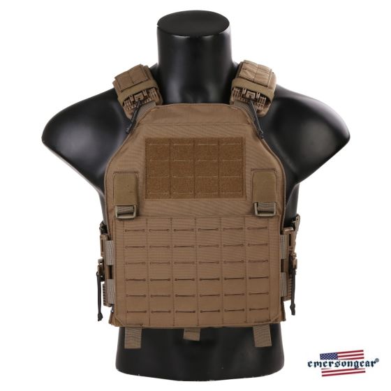 LVAC Assault Carrier Tactical Vest - Coyote Brown Tan - EmersonGear Blue Label