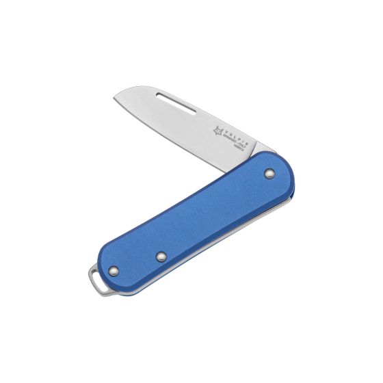 Fox Pocket Knife, VULPIS  11 cm,  Handle: Alluminio anodizzato blue