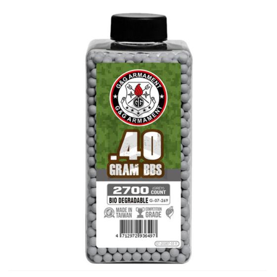 Bottle Biodegradable BBs 0.40gr Grey 2700BBs G&G (G07269)