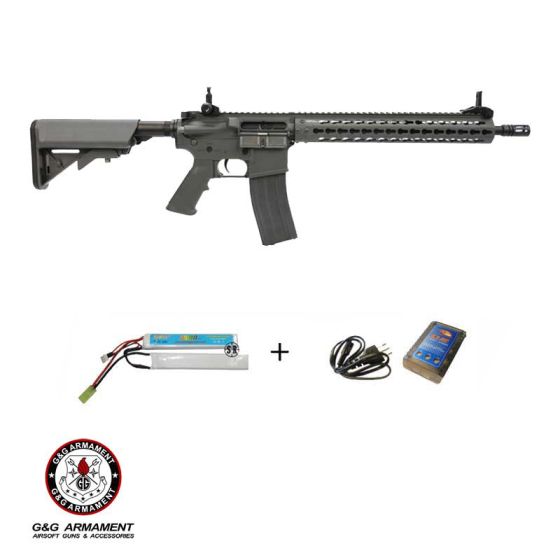 Fucile elettrico CM15 KR-LPR 13"" Battleship Grey BATT+CAR G&G
