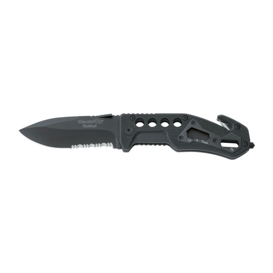 Coltello tascabile RESCUE READY  G10 COLTELLO D' EMERGENZA blackFox   