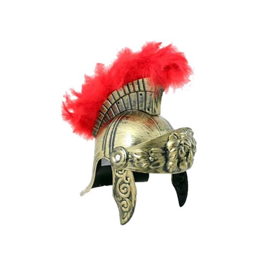 Elmo romano leone con cresta oro bimbo in pvc