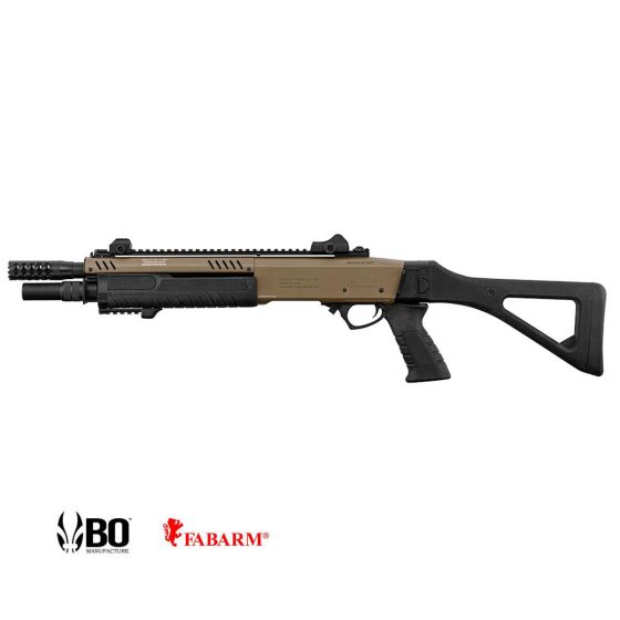 Fucile a  Pompa  a GREEN GAS Fabarm STF12  L Tan - 3 Canne - BO  