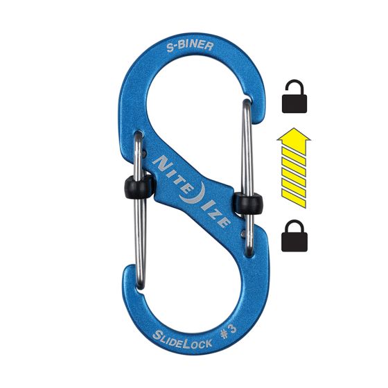Dual carabine  S-BINER  LOCK  BLU  #3