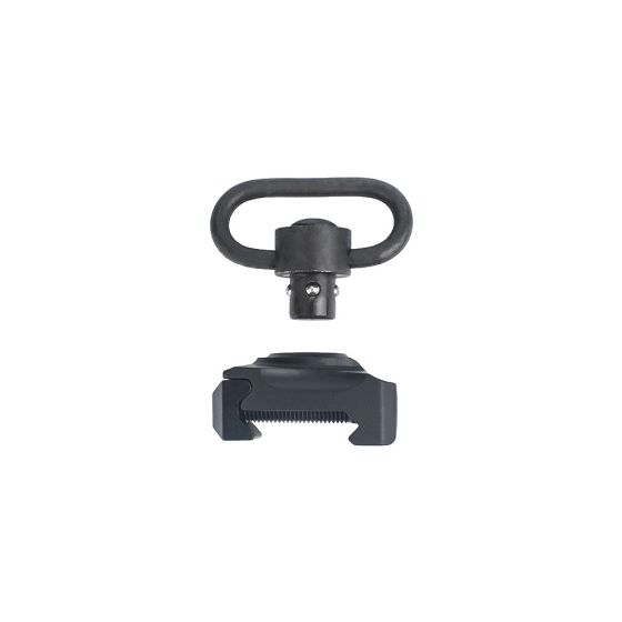 metal QD sling swivel with mount for 20mm rails black