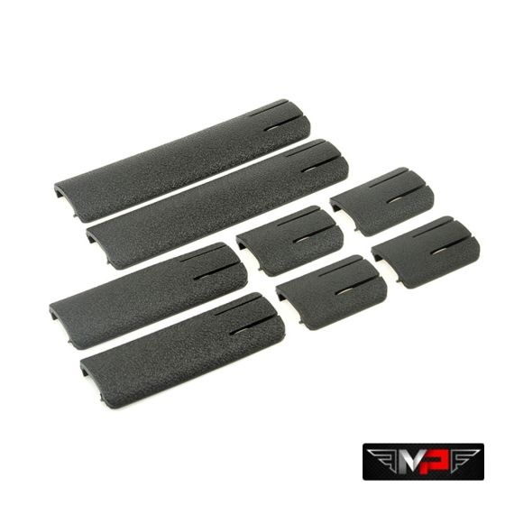 Set 8 Deluxe Rails Covers for 20/22 mm Slides - Black - MP