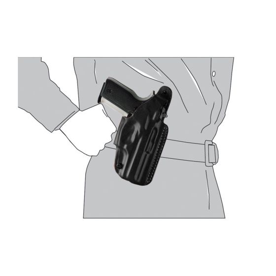 triple use holster in black leather with quick release belt (N1N)