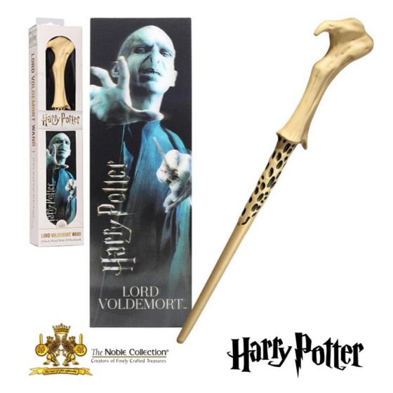 Lord Voldemort wand and bookmark original Warner Bros. The Noble Collection