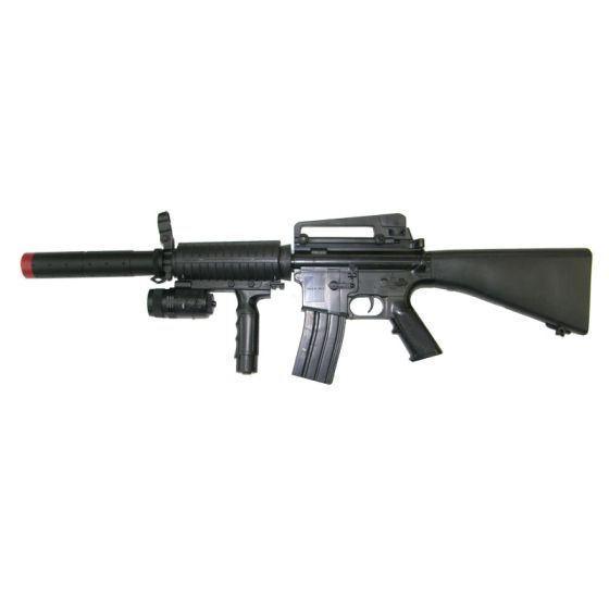 Spring rifle m16 with silencer and grip