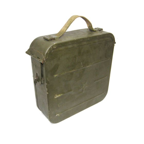 Old box for munitions in metal