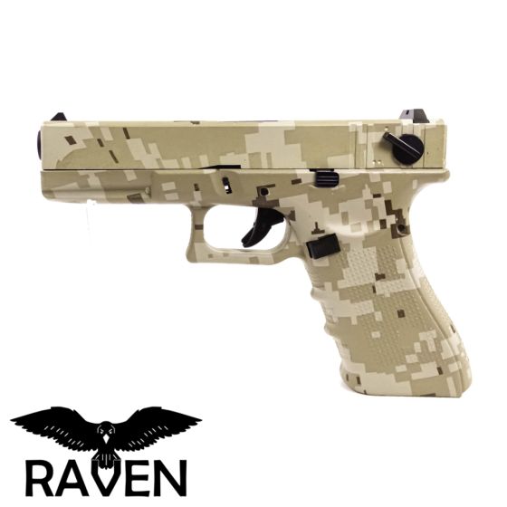 Pistola Gas Glock G18 - Mimetica Digitale Desert - Raven (RGP-01-22)
