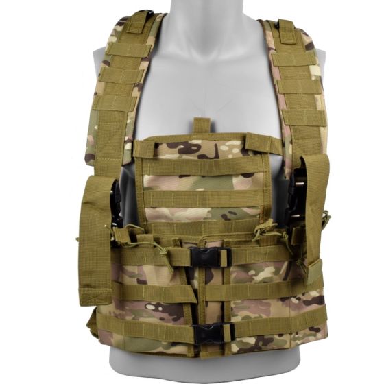 Gilet tattico cyber MULTICAM  7 tasche e porta camelback