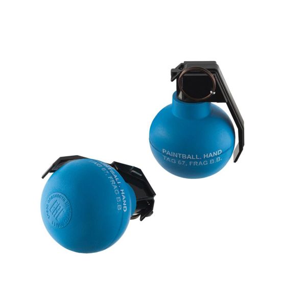 Granata M67 x2 monouso da Softair / PaintBall - Pallini e Vernice Blu - TagInn (TAG-67BX2)