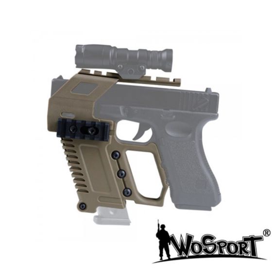 Rail Base Loading Device for Glock 17, 18, 19 - Tan - WoSport (WO-GB48T)