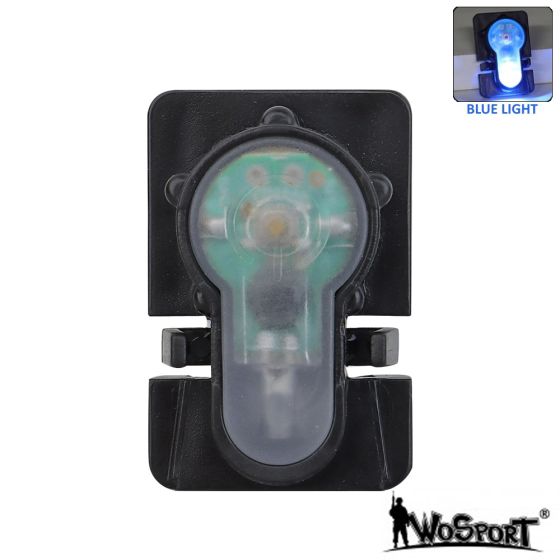 Luce di Segnalazione Blu aggancio Slitte Standard Nero WoSport