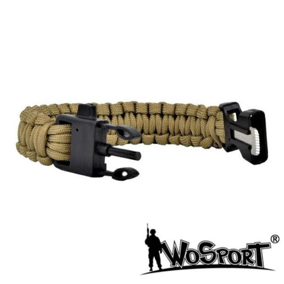 Survival 3 in 1 Bracelet - Tan - WoSport (WO-SL42T)