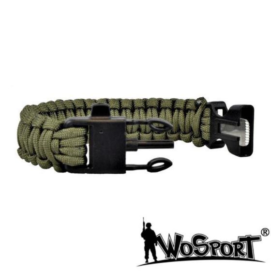 Braccialetto Survival 3 in 1 - Verde - WoSport (WO-SL42V)